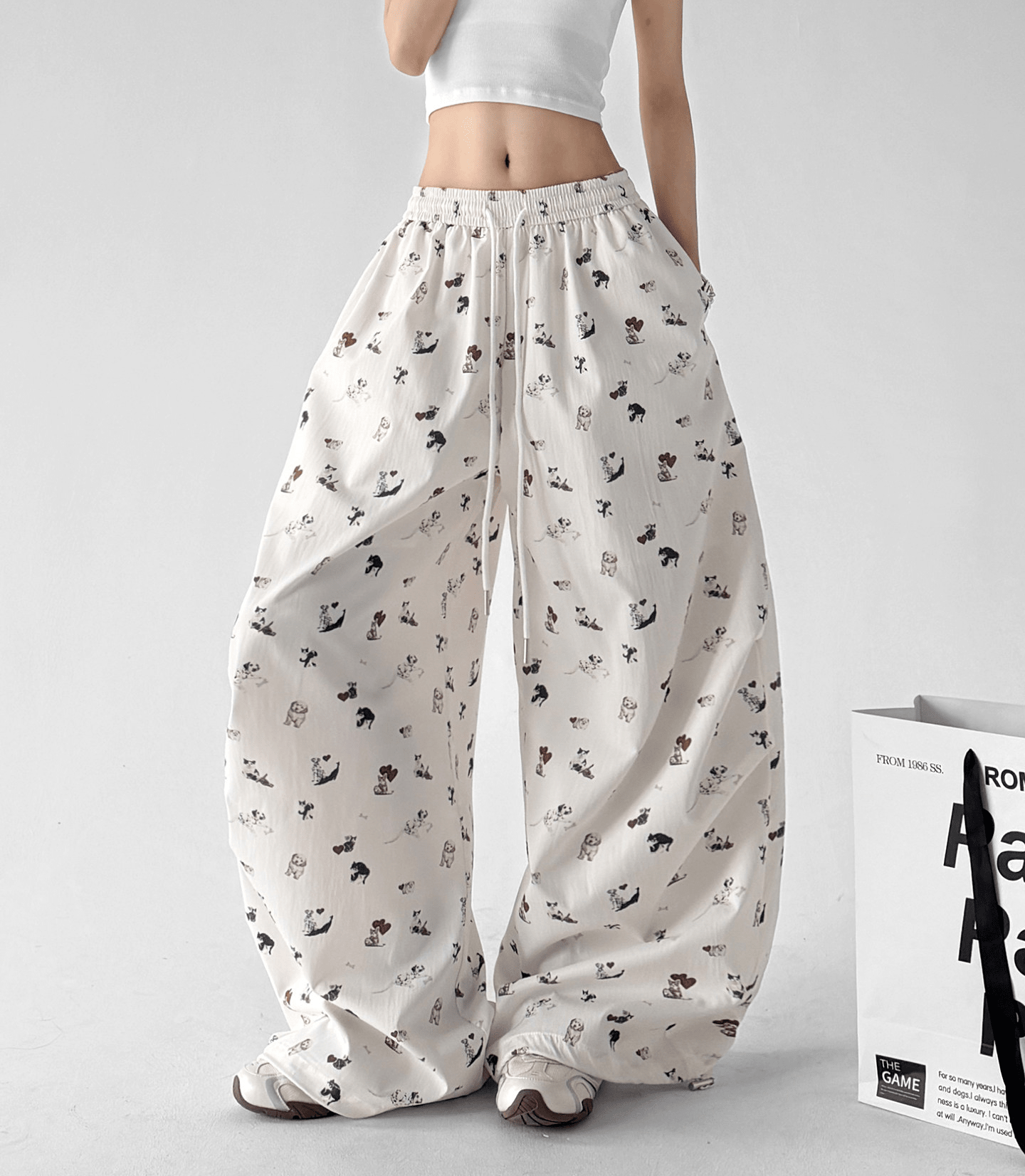 Puppy Print Balloon Wide - Leg Pants - CT66100 - COPPING THREADS - CT Select