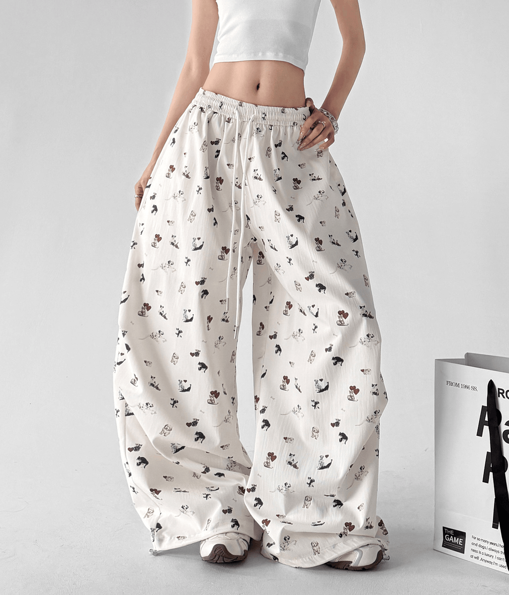 Puppy Print Balloon Wide - Leg Pants - CT66100 - COPPING THREADS - CT Select