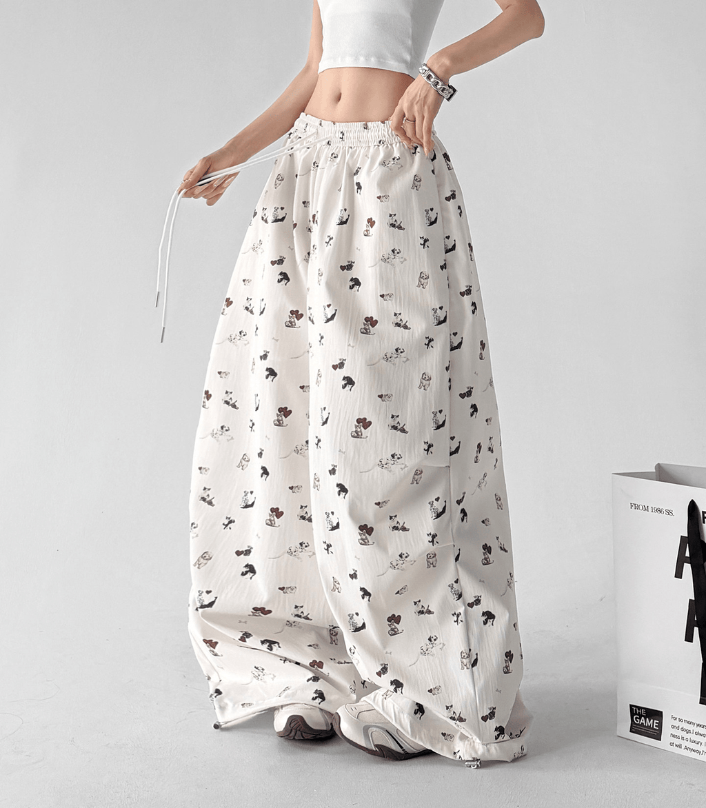 Puppy Print Balloon Wide - Leg Pants - CT66100 - COPPING THREADS - CT Select
