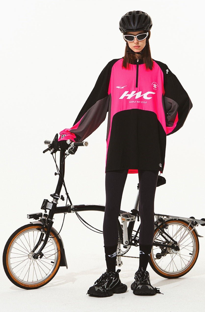 Quick - Dry Cycling Color Block Zip Training Tee - COPPING THREADS - Harsh and Cruel