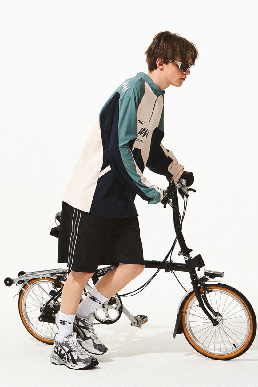 Quick - Dry Cycling Color Block Zip Training Tee - COPPING THREADS - Harsh and Cruel