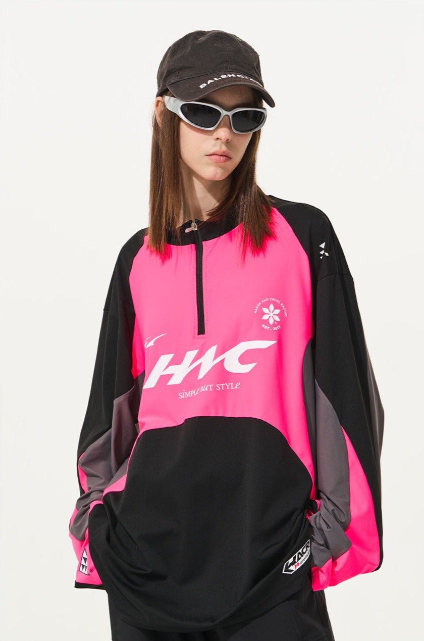 Quick - Dry Cycling Color Block Zip Training Tee - COPPING THREADS - Harsh and Cruel