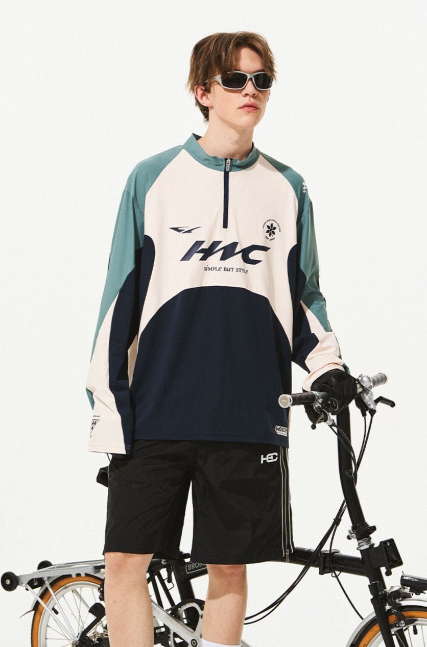 Quick - Dry Cycling Color Block Zip Training Tee - COPPING THREADS - Harsh and Cruel