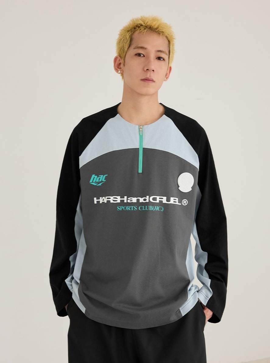 Quick - Dry Half - Zip Long Sleeve Training Tee - COPPING THREADS - Harsh and Cruel