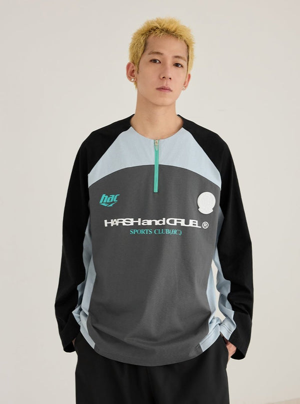 Quick - Dry Half - Zip Long Sleeve Training Tee - COPPING THREADS - Harsh and Cruel
