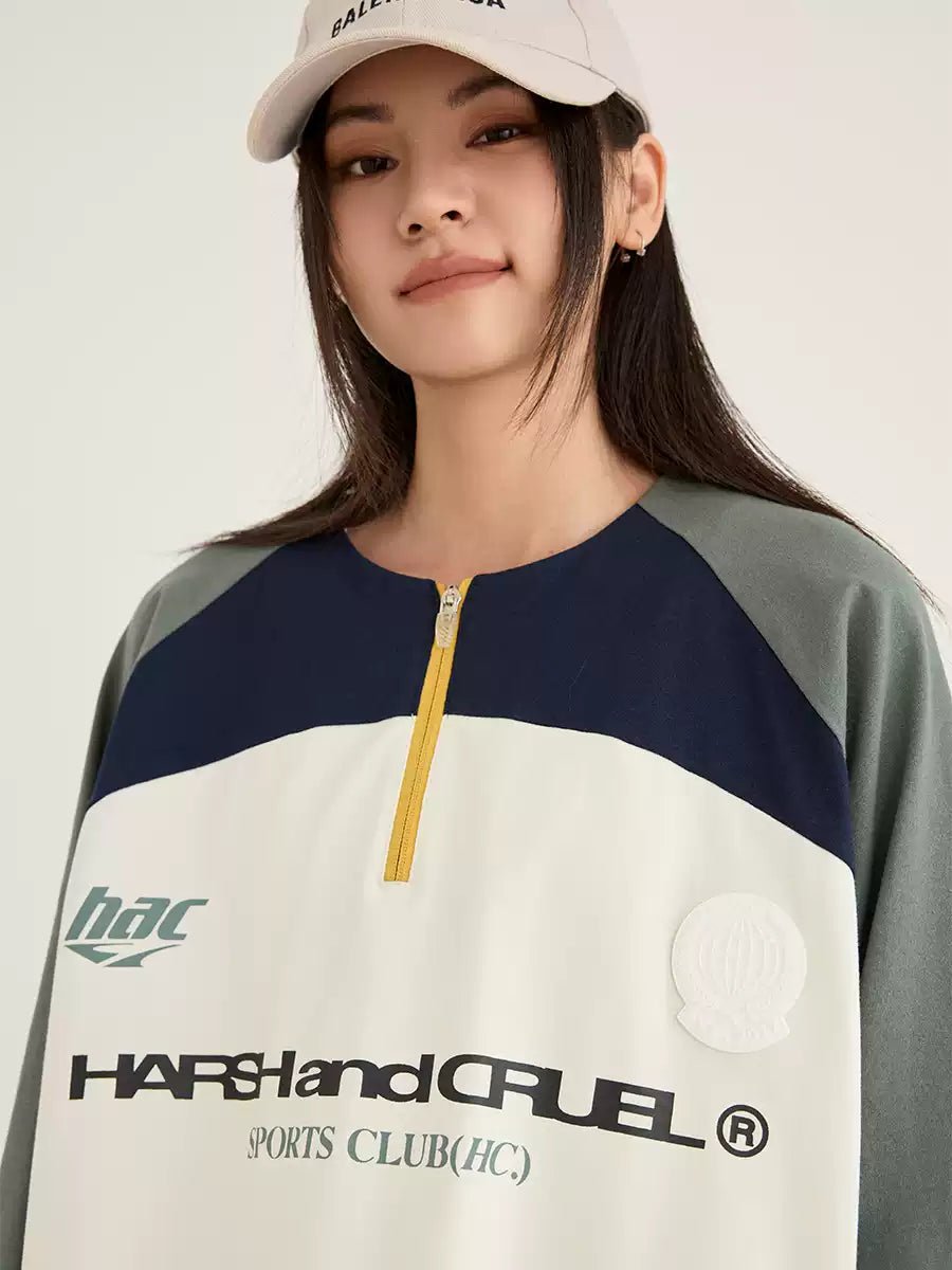 Quick - Dry Half - Zip Long Sleeve Training Tee - COPPING THREADS - Harsh and Cruel