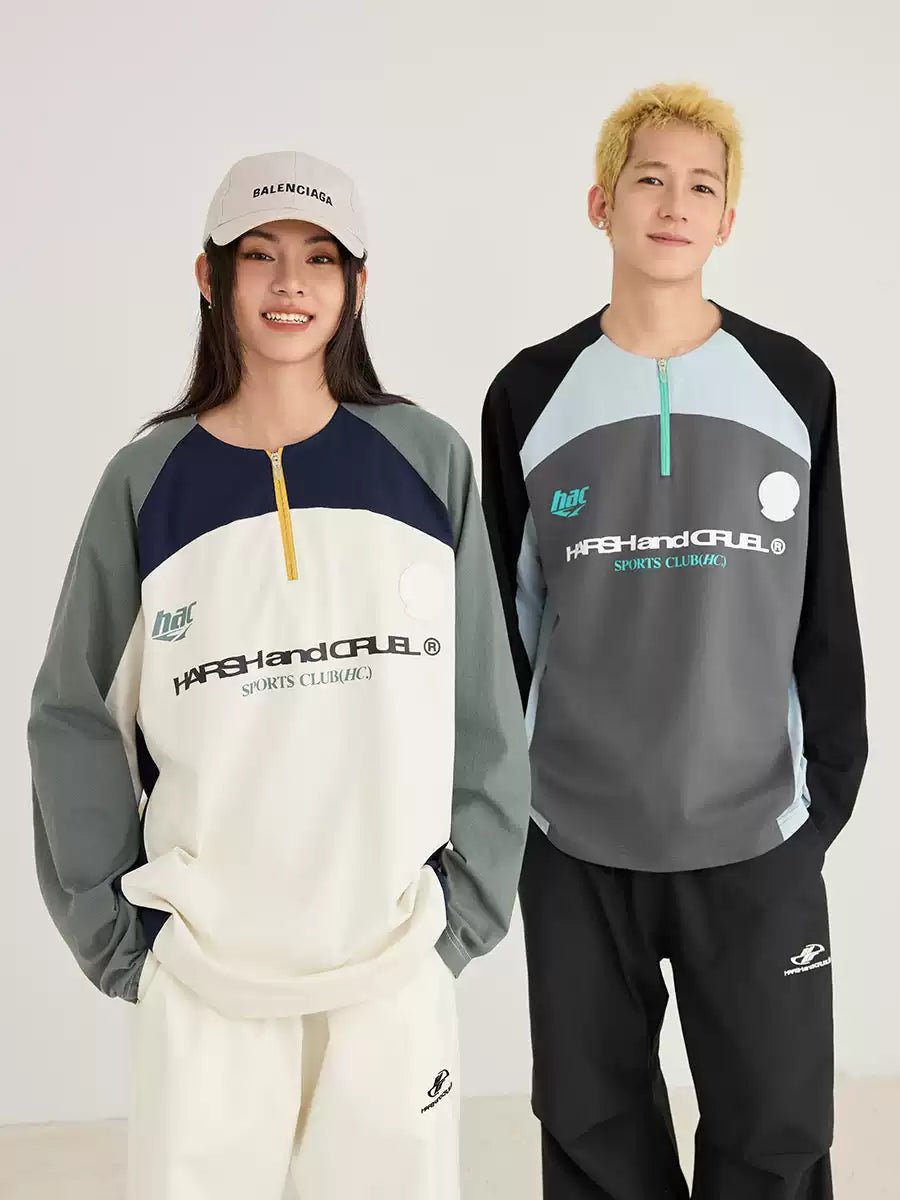 Quick - Dry Half - Zip Long Sleeve Training Tee - COPPING THREADS - Harsh and Cruel