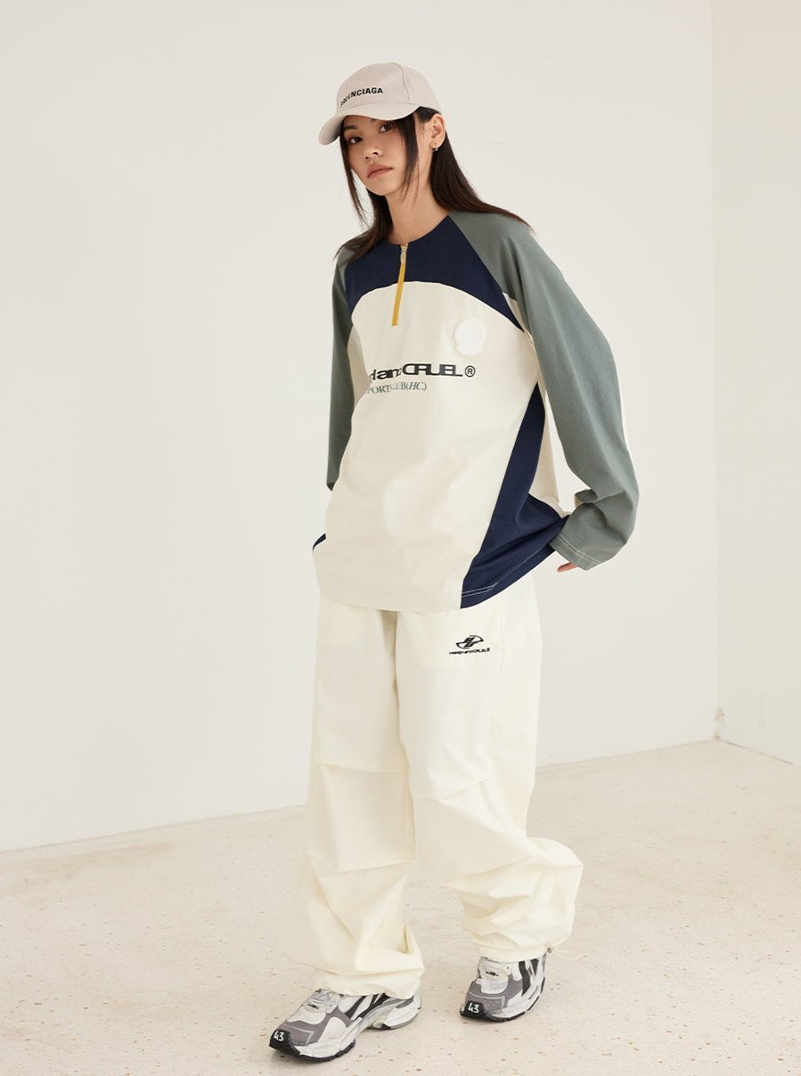 Quick - Dry Half - Zip Long Sleeve Training Tee - COPPING THREADS - Harsh and Cruel