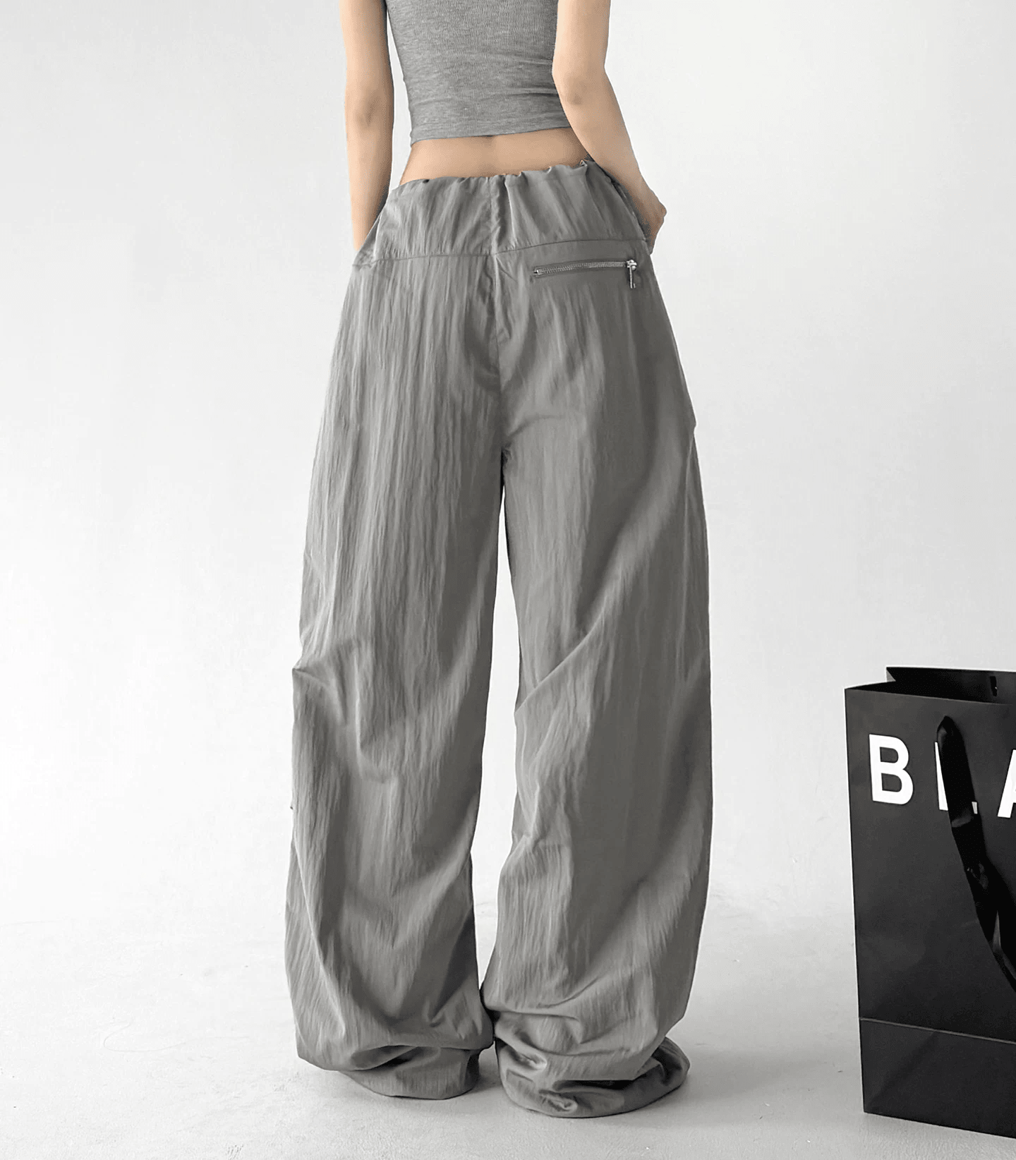 Quick-Dry Wide-Leg Parachute Pants - CT521 Secondary image