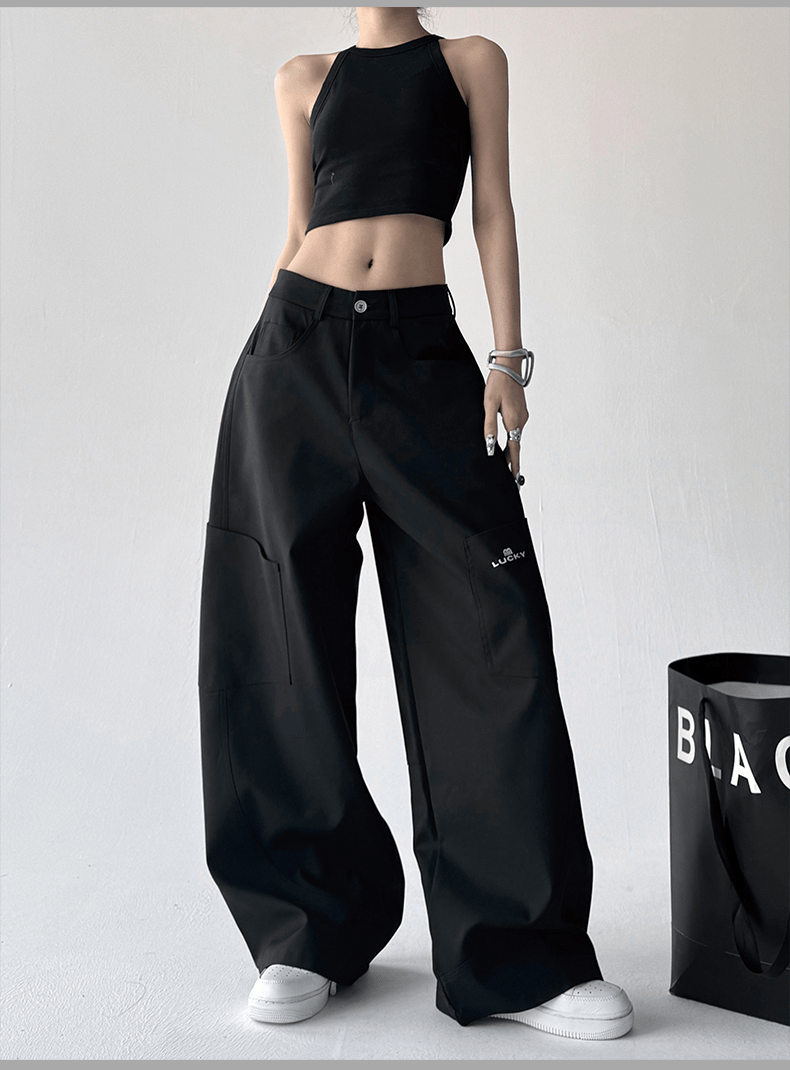 Quick‑Dry Wide‑Leg Cargo Pants - COPPING THREADS - CT Select