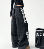 Quilted Padded Wide - Leg Sweatpants - COPPING THREADS - CT Select