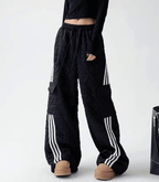 Quilted Padded Wide - Leg Sweatpants - COPPING THREADS - CT Select