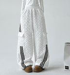 Quilted Padded Wide - Leg Sweatpants - COPPING THREADS - CT Select