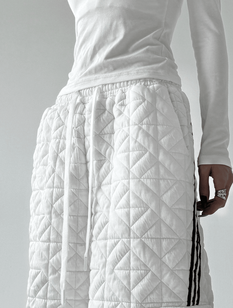 Quilted Padded Wide - Leg Sweatpants - COPPING THREADS - CT Select