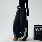 Quilted Padded Wide - Leg Sweatpants - COPPING THREADS - CT Select