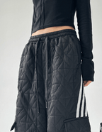 Quilted Padded Wide - Leg Sweatpants - COPPING THREADS - CT Select