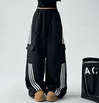 Quilted Padded Wide - Leg Sweatpants - COPPING THREADS - CT Select