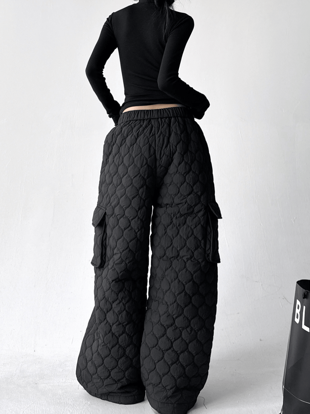 Quilted Wide - Leg Cargo Pants - COPPING THREADS - CT Select