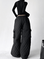 Quilted Wide - Leg Cargo Pants - COPPING THREADS - CT Select