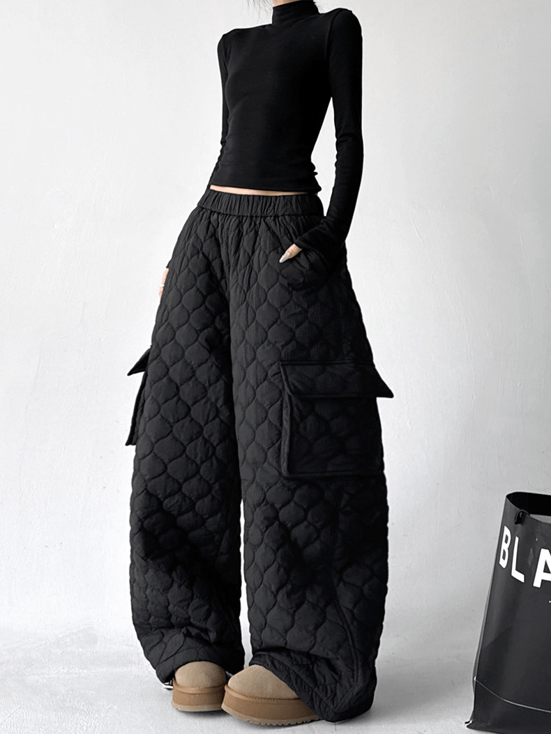 Quilted Wide - Leg Cargo Pants - COPPING THREADS - CT Select