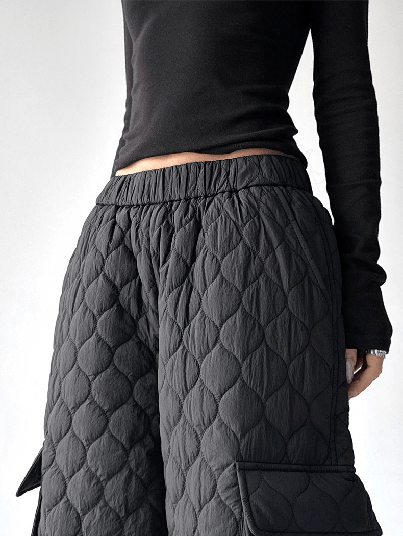 Quilted Wide - Leg Cargo Pants - COPPING THREADS - CT Select