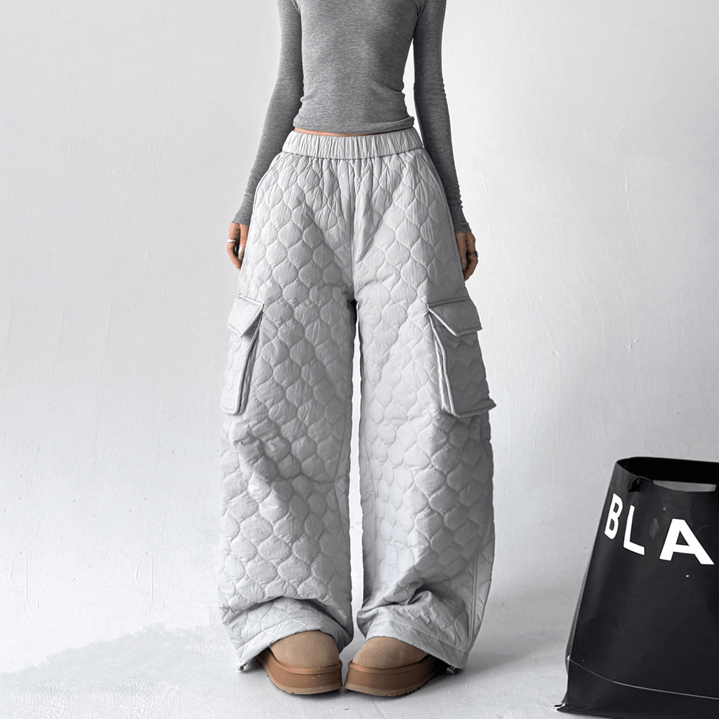 Quilted Wide - Leg Cargo Pants - COPPING THREADS - CT Select