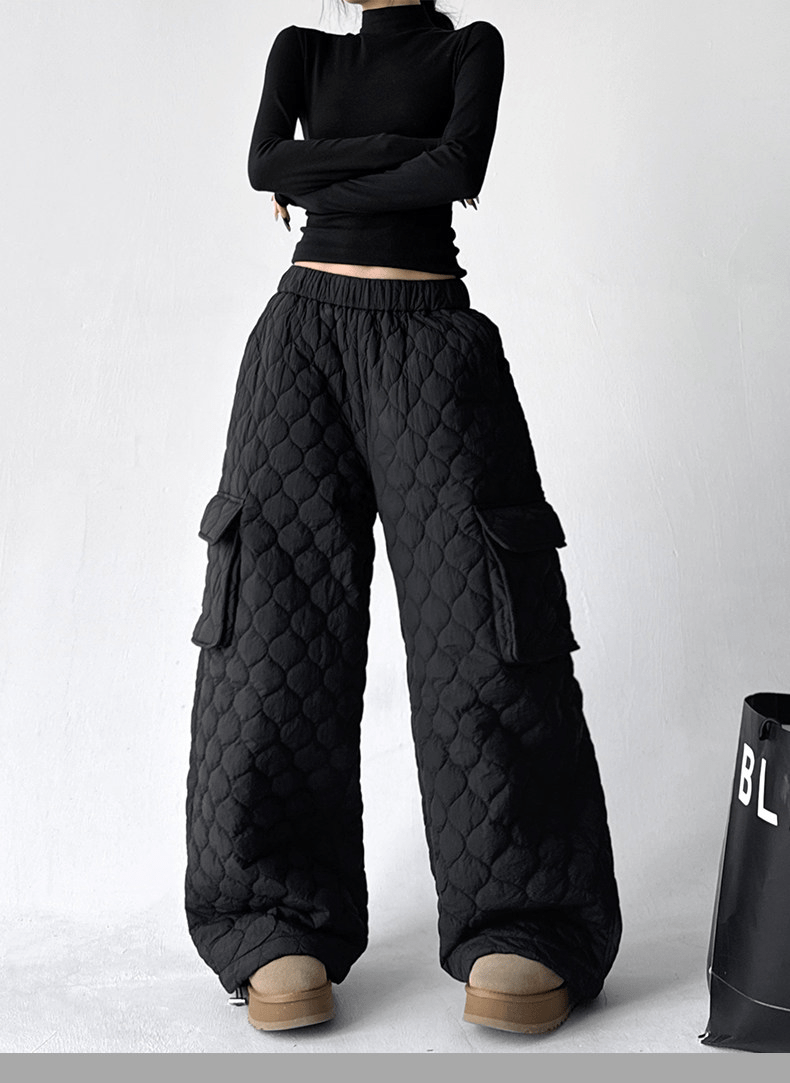 Quilted Wide - Leg Cargo Pants - COPPING THREADS - CT Select