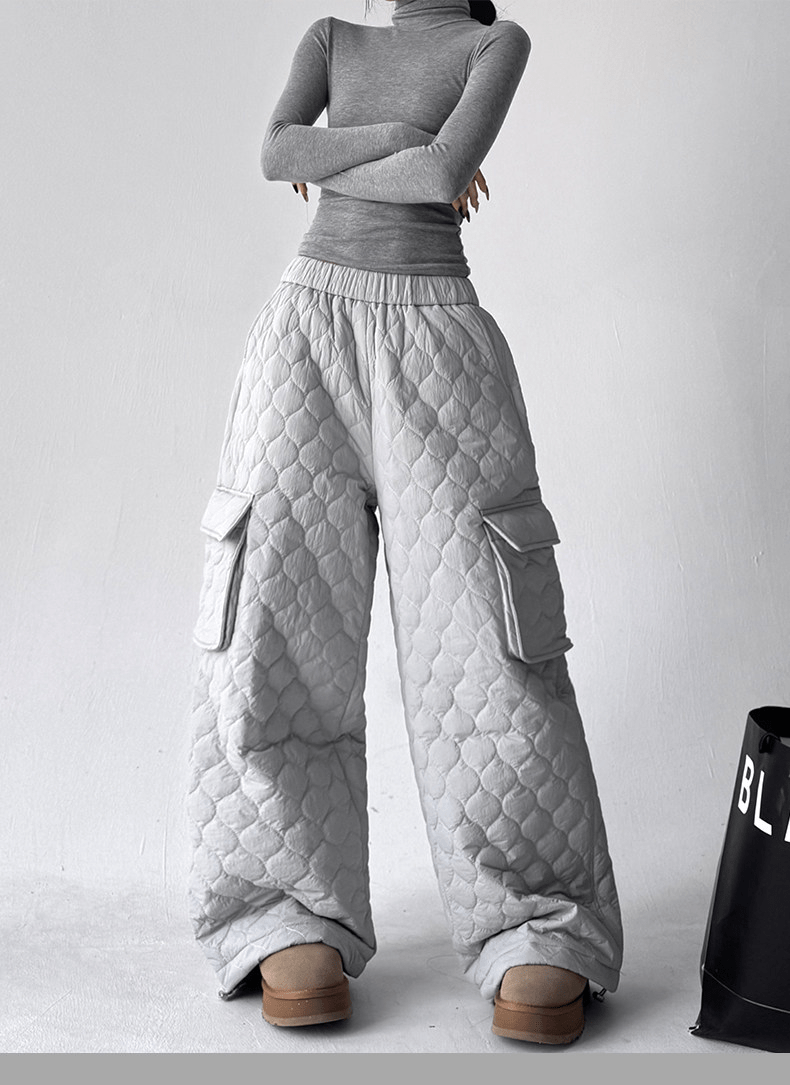 Quilted Wide - Leg Cargo Pants - COPPING THREADS - CT Select