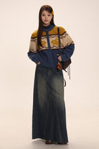 Rabbit Jacquard Zipper Knitted Cardigan - COPPING THREADS - MOROMORO