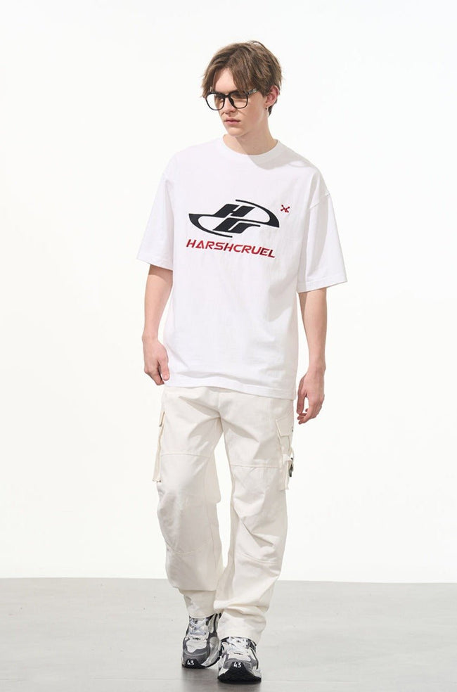Racing Logo Embroidered Basic Tee Main Image