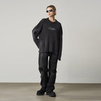 Racing Print Logo Crewneck Knit Sweater - COPPING THREADS - Harsh and Cruel