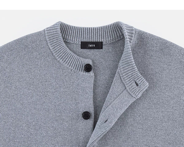 Relaxed Crewneck Cardigan - COPPING THREADS - IDLT
