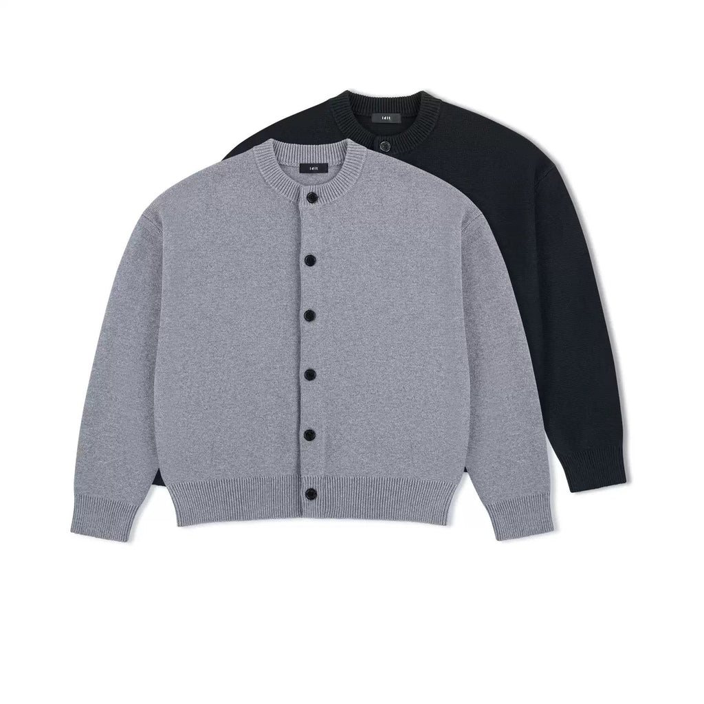 Relaxed Crewneck Cardigan - COPPING THREADS - IDLT