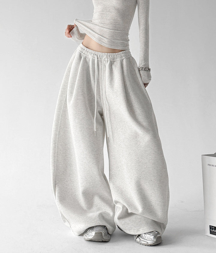 Relaxed Drawstring Wide-Leg Sweatpants - CT66216