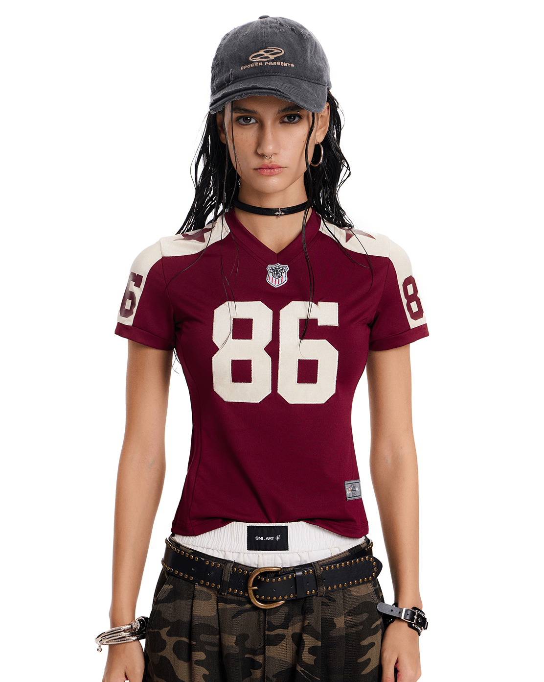 Retro #86 Embroidered Jersey Tee Secondary image