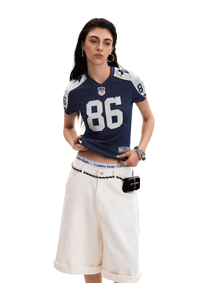 Retro #86 Embroidered Jersey Tee - COPPING THREADS - CT Select