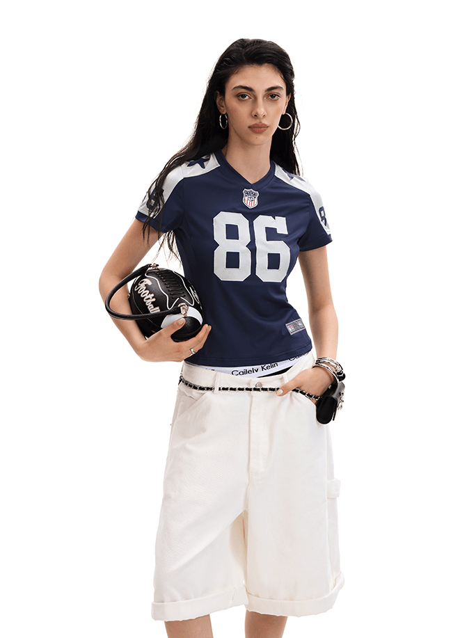 Retro #86 Embroidered Jersey Tee - COPPING THREADS - CT Select