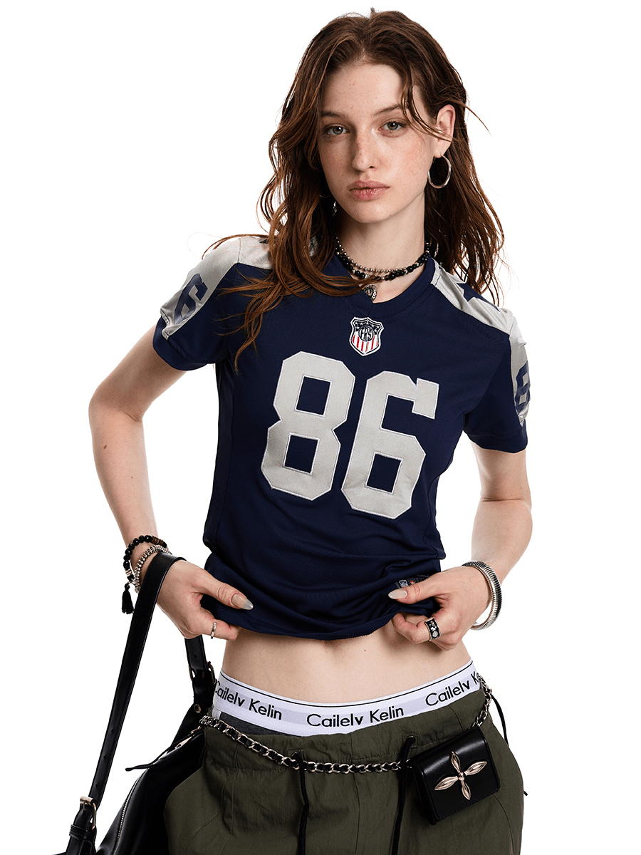 Retro #86 Embroidered Jersey Tee - COPPING THREADS - CT Select