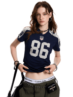 Retro #86 Embroidered Jersey Tee - COPPING THREADS - CT Select