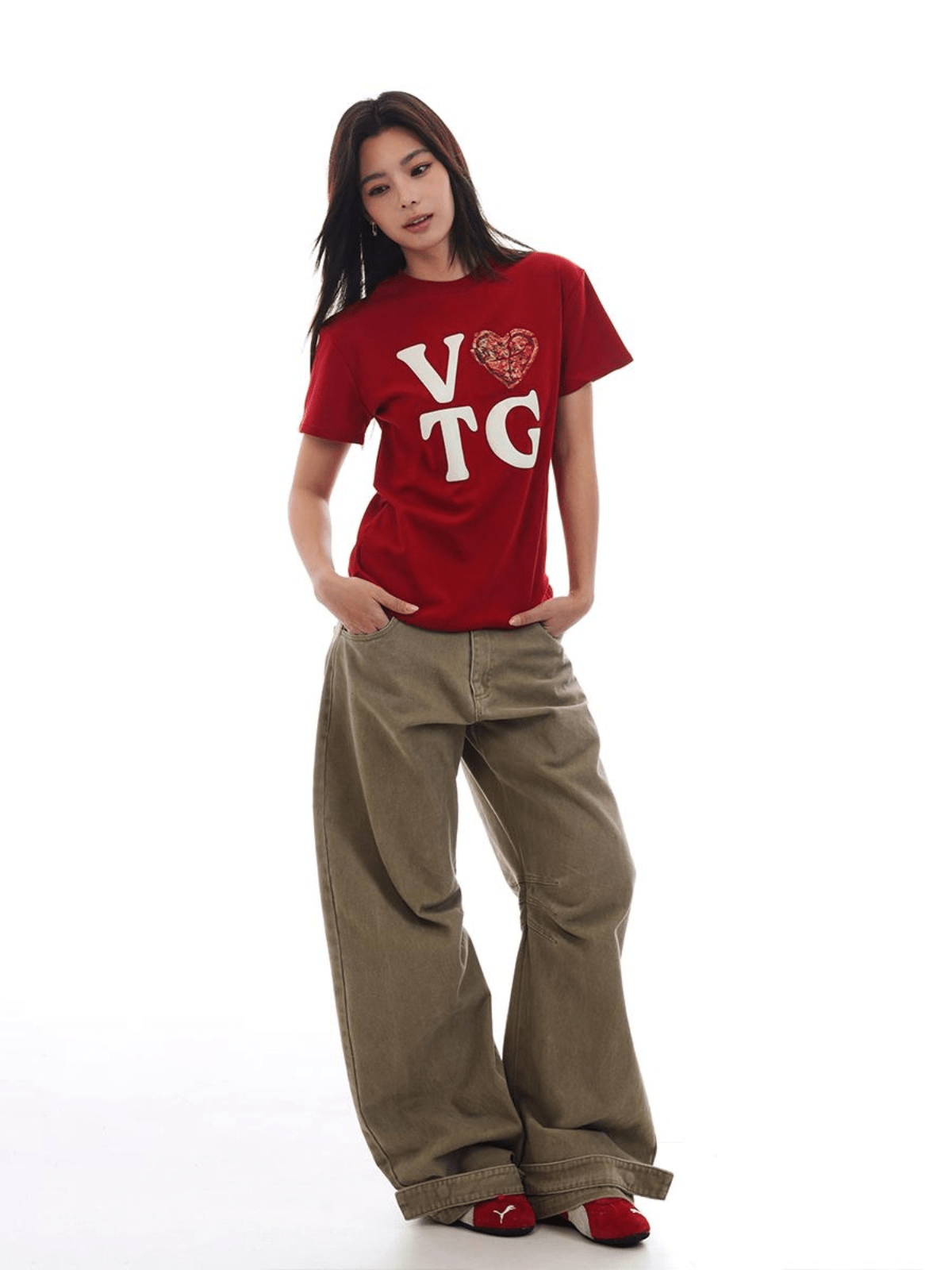 Retro Americana Heart & Lettering Graphic Tee - COPPING THREADS - CT Select