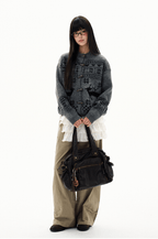 Retro Antler Jacquard Fair Isle Toggle Knit Cardigan - COPPING THREADS - CHICISLAND