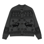 Retro Antler Jacquard Fair Isle Toggle Knit Cardigan - COPPING THREADS - CHICISLAND