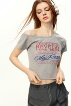 Retro Asymmetric Off - Shoulder Tee - COPPING THREADS - CT Select