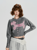 Retro Balloon Dog Jacquard Cardigan - COPPING THREADS - CHICISLAND