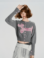 Retro Balloon Dog Jacquard Cardigan - COPPING THREADS - CHICISLAND