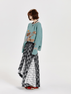 Retro Bear Graphic Handcrafted Round Neck Knit Sweater - COPPING THREADS - CT Select