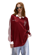 Retro Blockcore Striped Jersey Sweatshirt - COPPING THREADS - CHICISLAND