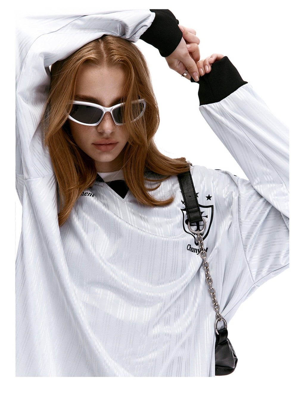 Retro Blockcore Striped Jersey Sweatshirt - COPPING THREADS - CHICISLAND