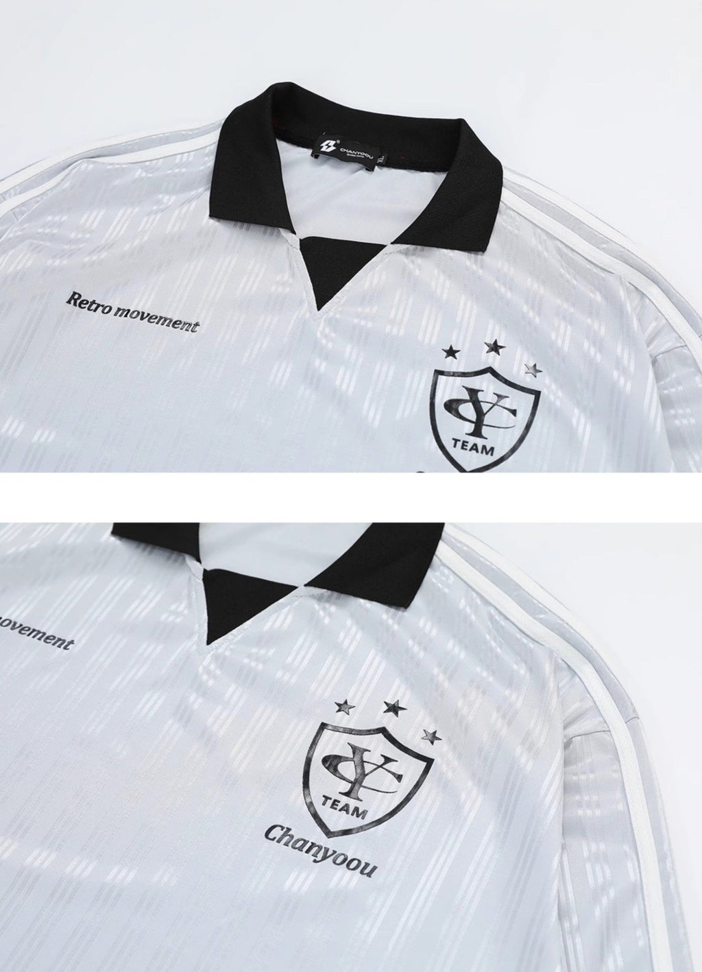 Retro Blockcore Striped Jersey Sweatshirt - COPPING THREADS - CHICISLAND