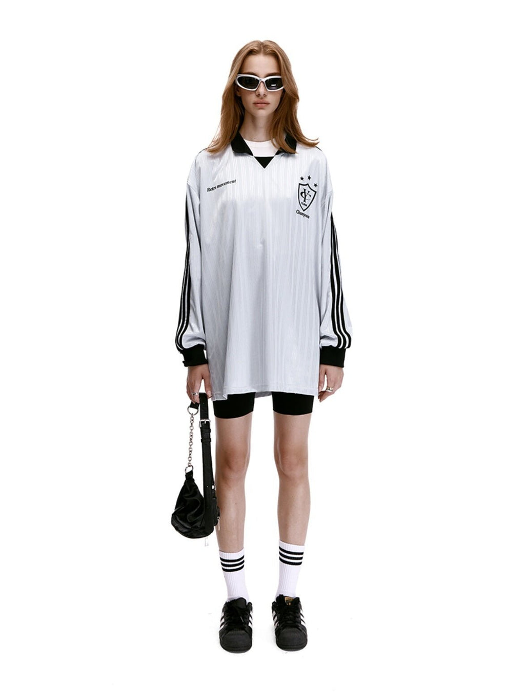 Retro Blockcore Striped Jersey Sweatshirt - COPPING THREADS - CHICISLAND